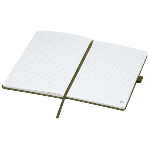 PF107763-9Honua A5 Notizbuch aus recyceltem Papier mit Cover aus recyceltem PET_ waldgruen
