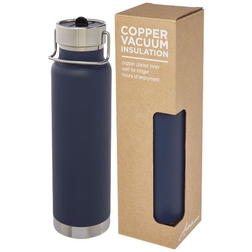 PF100732-2Thor 750 ml Kupfer-Vakuum Sportflasche mit Trinkhalm_ dunkelblau