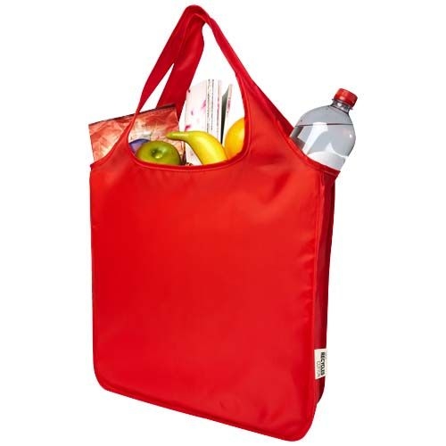 PF120614-6Ash grosse faltbare rPET Tragetasche 14L_ rot