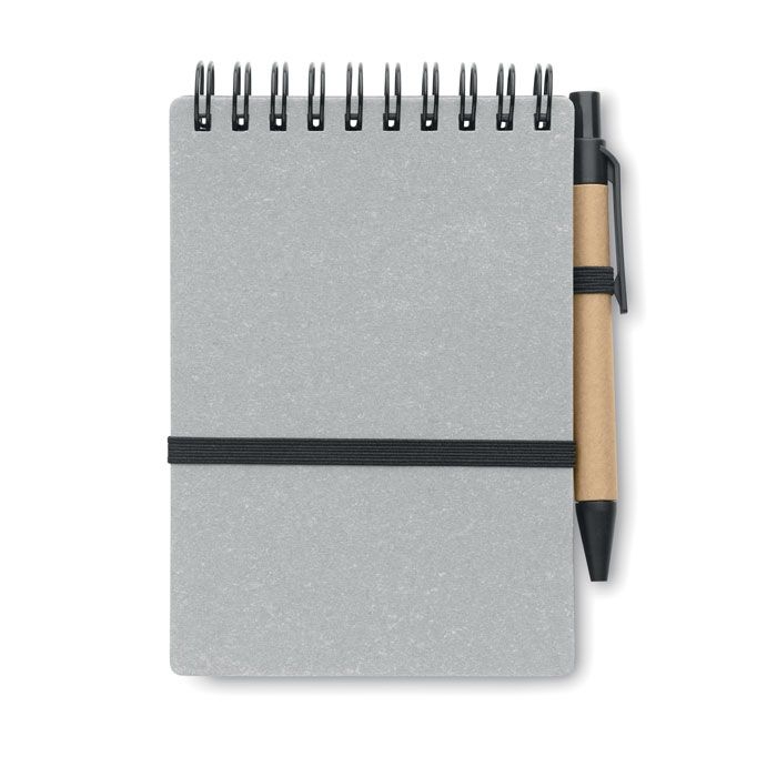 MO2481-07Notie Recyceltes Notizbuch-Set_ grau