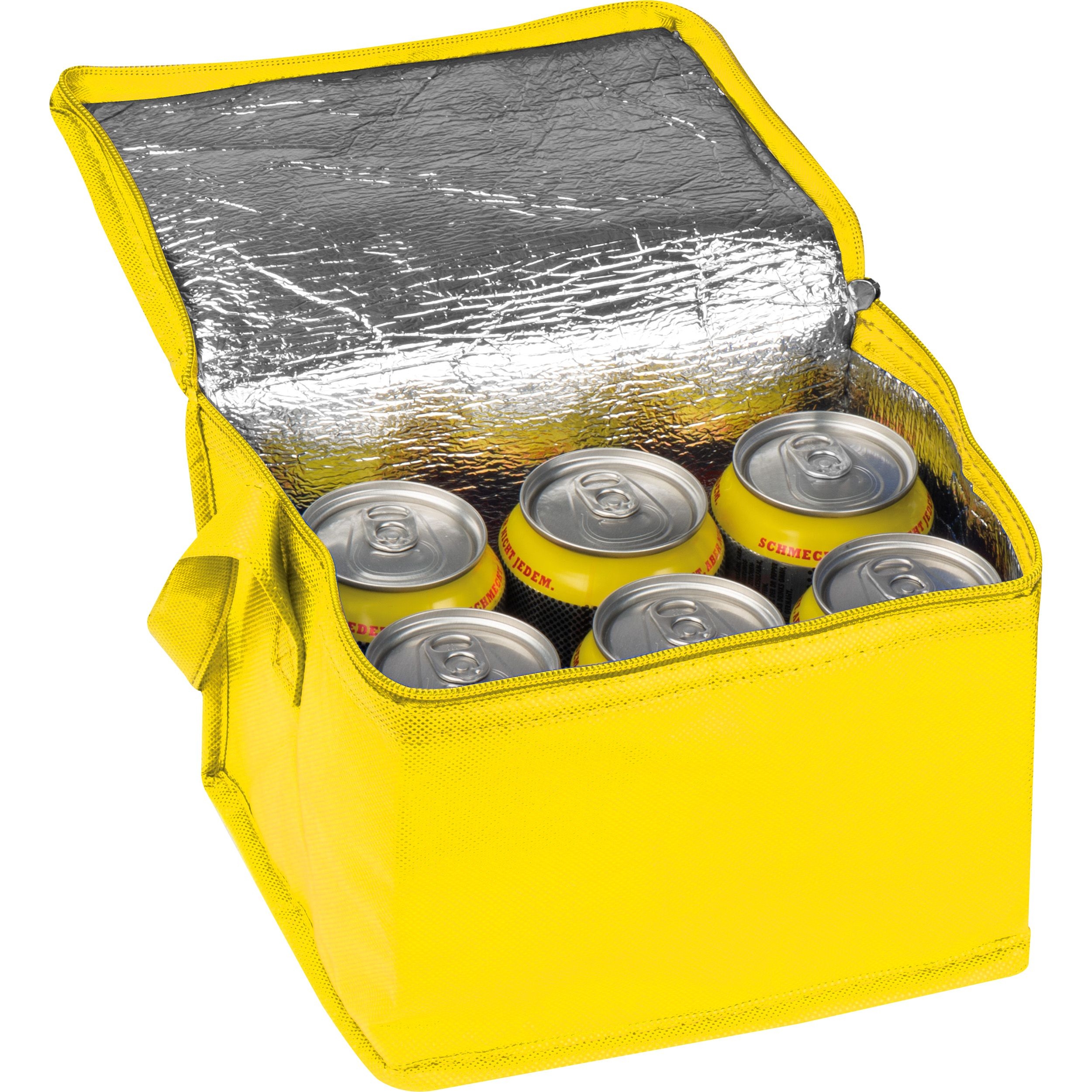 MA61542-08Non-Woven Kuehltasche fuer 6 Dosen_ gelb MA61542-08Non-Woven Kuehltasche fuer 6 Dosen_ gelb