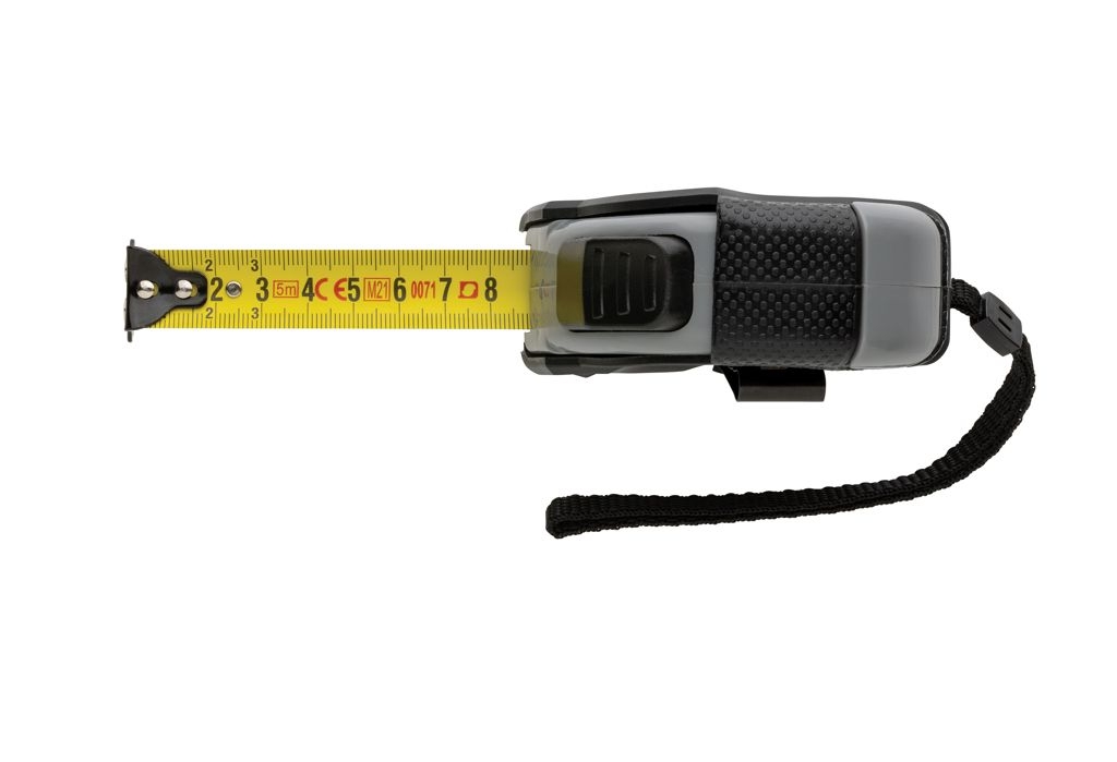 XDP112.17-1Auto-Stop-Massband aus recyceltem Kunststoff_ 5m_19mm_ schwarz