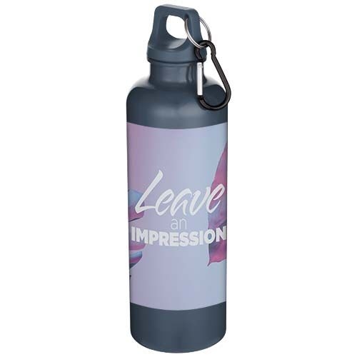 PF100878-7Oregon 750 ml einfarbige RS-zertifizierte Wasserflasche aus recyceltem Kunststoff mit Karabinerhaken
