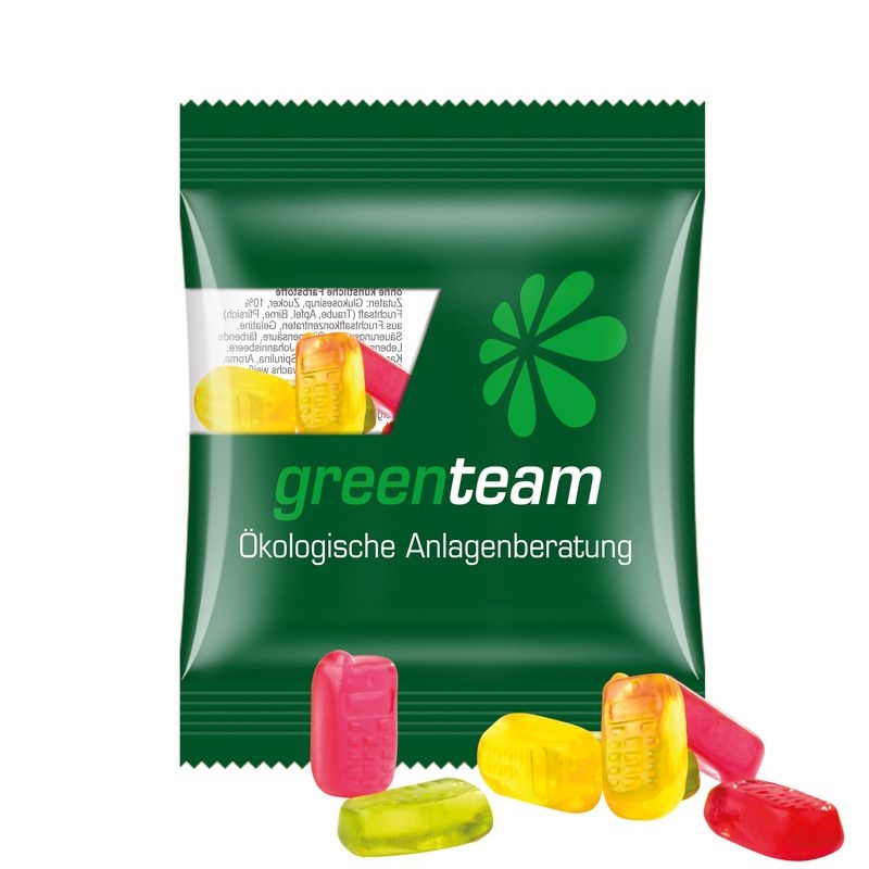 JG15061-6Minituete 10g_ Fruchtgummi Standardformen_ Handy_ transparente Folie