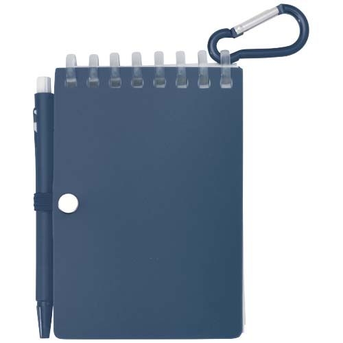 PF107051-2Lig Mini Recyceltes Outdoor-Softcover Notizbuch und Kugelschreiber Set _schwarze Mine_ Ozeanblau