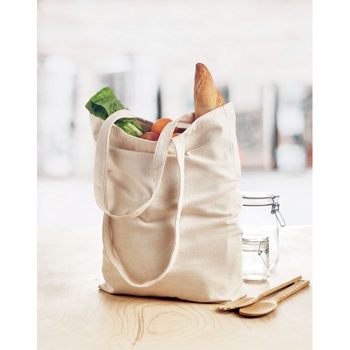 MO6159-13Rassa Canvas Shopping Tasche 270g_m²_ Beige