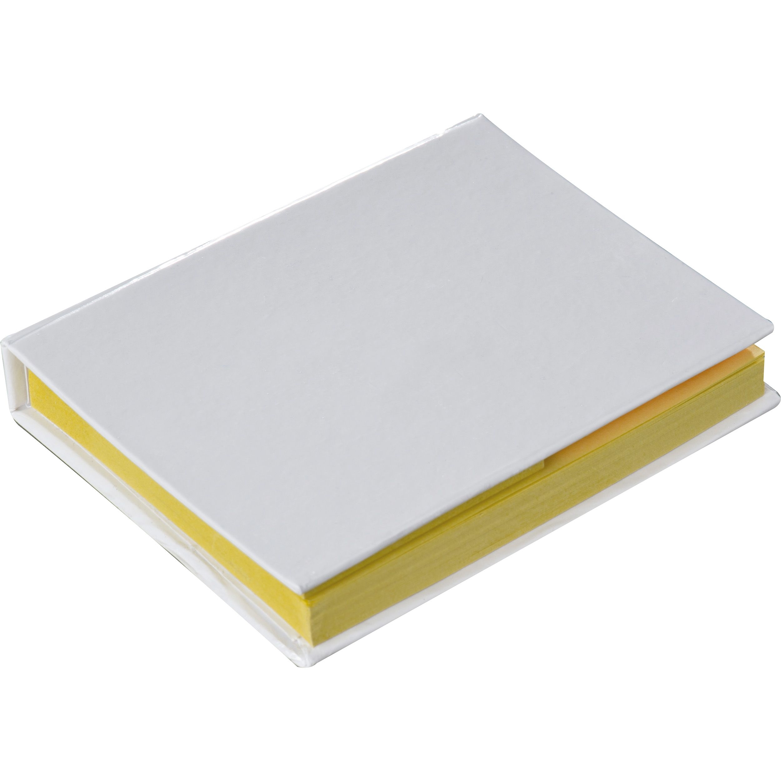 Haftmarker- und Haftnotizzettel im weißen Hardcover, weiß