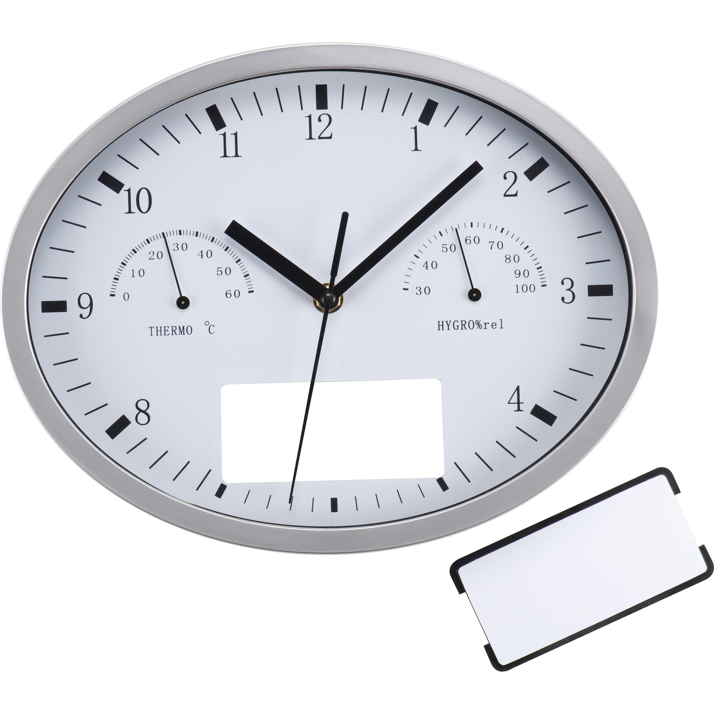 MA47871-06Wanduhr mit Hygro- und Thermometer_ weiss