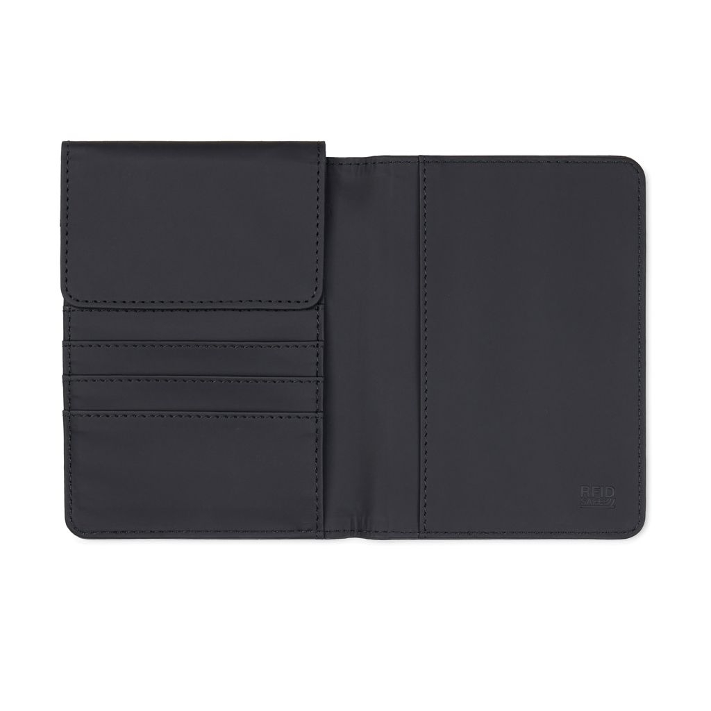 XDV82001-01VINGA Baltimore RCS recycelte Polyester-RFID-Reisepasshuelle_ schwarz