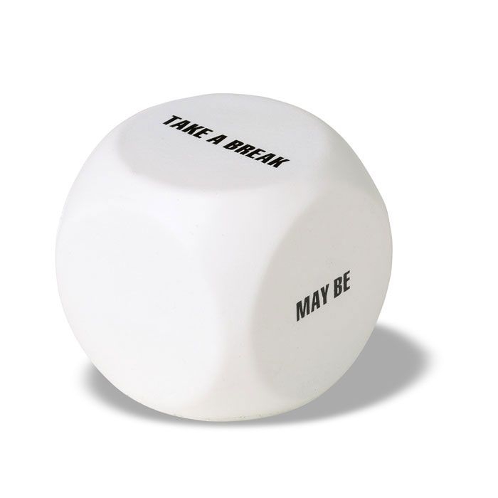 KC2720-06Relicup Anti-Stress-Wuerfel_ Weiss