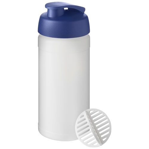 PF210702-6Baseline Plus 500 ml Shakerflasche_ blau_klar mattiert