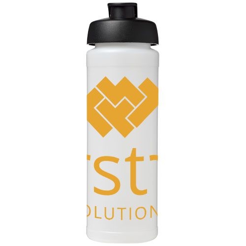 PF210074-16Baseline® Plus grip 750 ml Sportflasche mit Klappdeckel_ transparent_schwarz