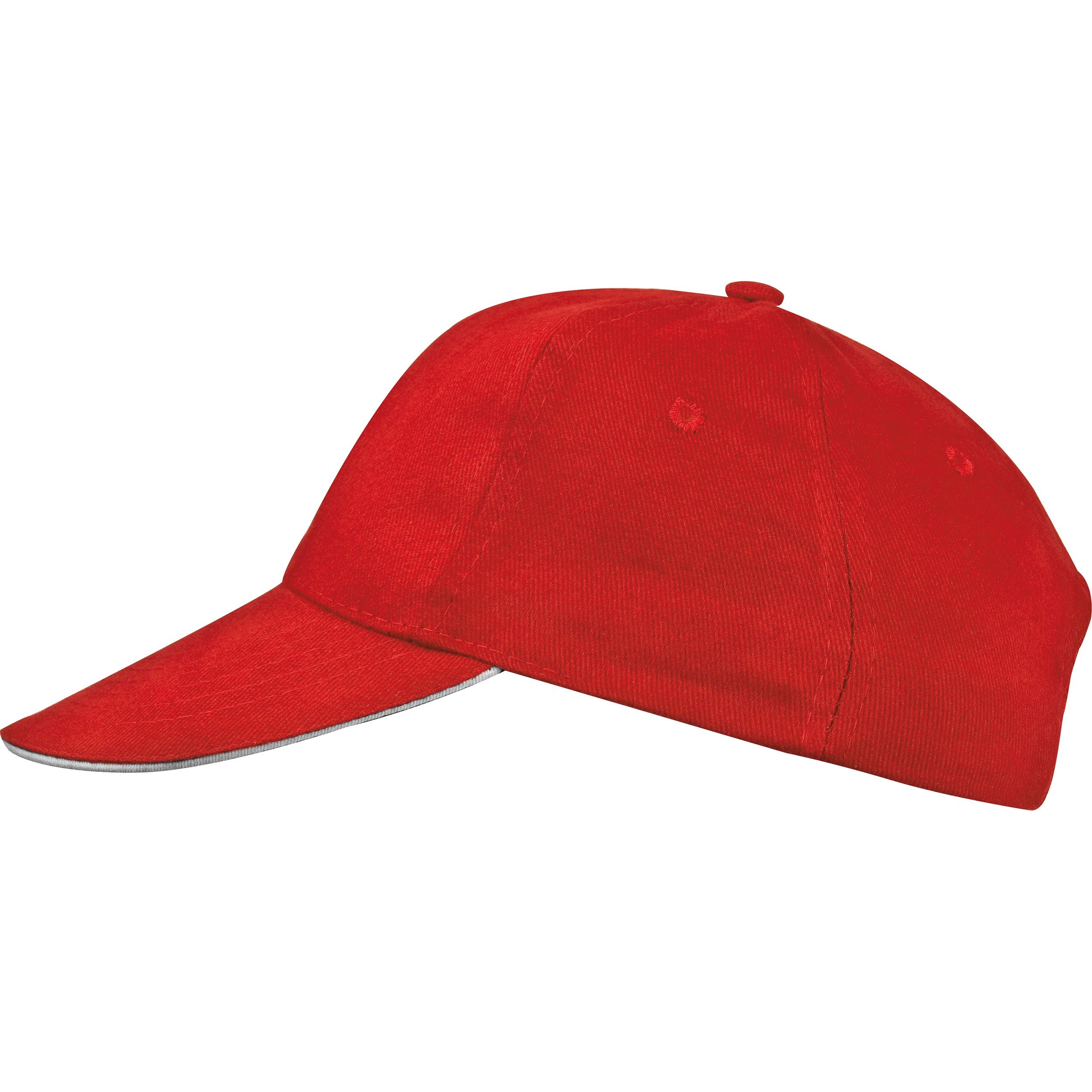 MA50466-056 Panel Sandwich Baseball Cap_ rot