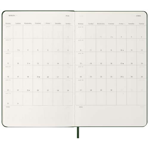 PF107753-4Moleskine Hardcover 12 Monate Tageskalender_ myrtengruen