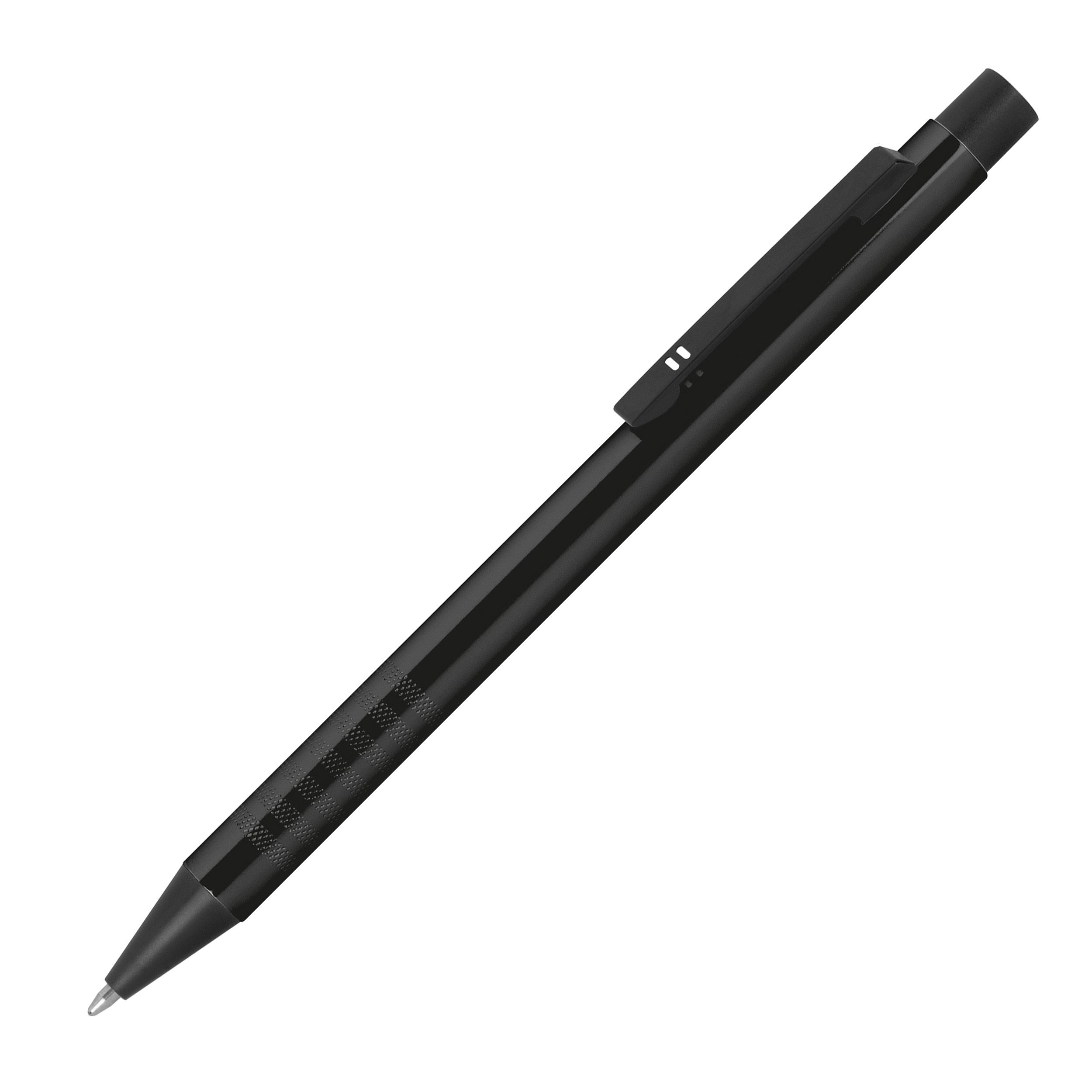 Druckkugelschreiber aus Metall, schwarz