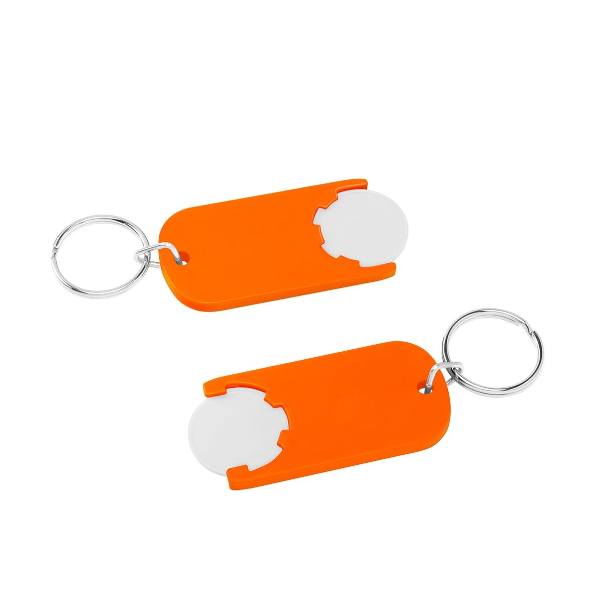 HE7439R-0-5Chiphalter mit 1€-Chip _Alpha_ weiss_ orange HE7439R-0-5Chiphalter mit 1€-Chip _Alpha_ weiss_ orange