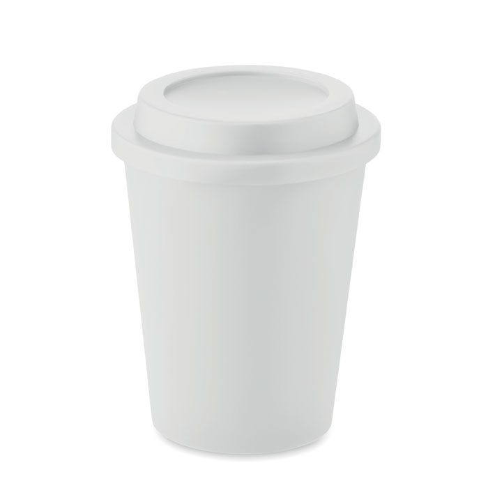 MO6583-06Sora Doppelwandiger Becher PP 300ml_ Weiss