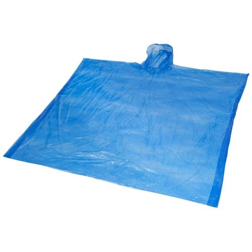 PF109417-4Mayan Regenponcho mit Aufbewahrungstasche aus recyceltem Kunststoff_ royalblau