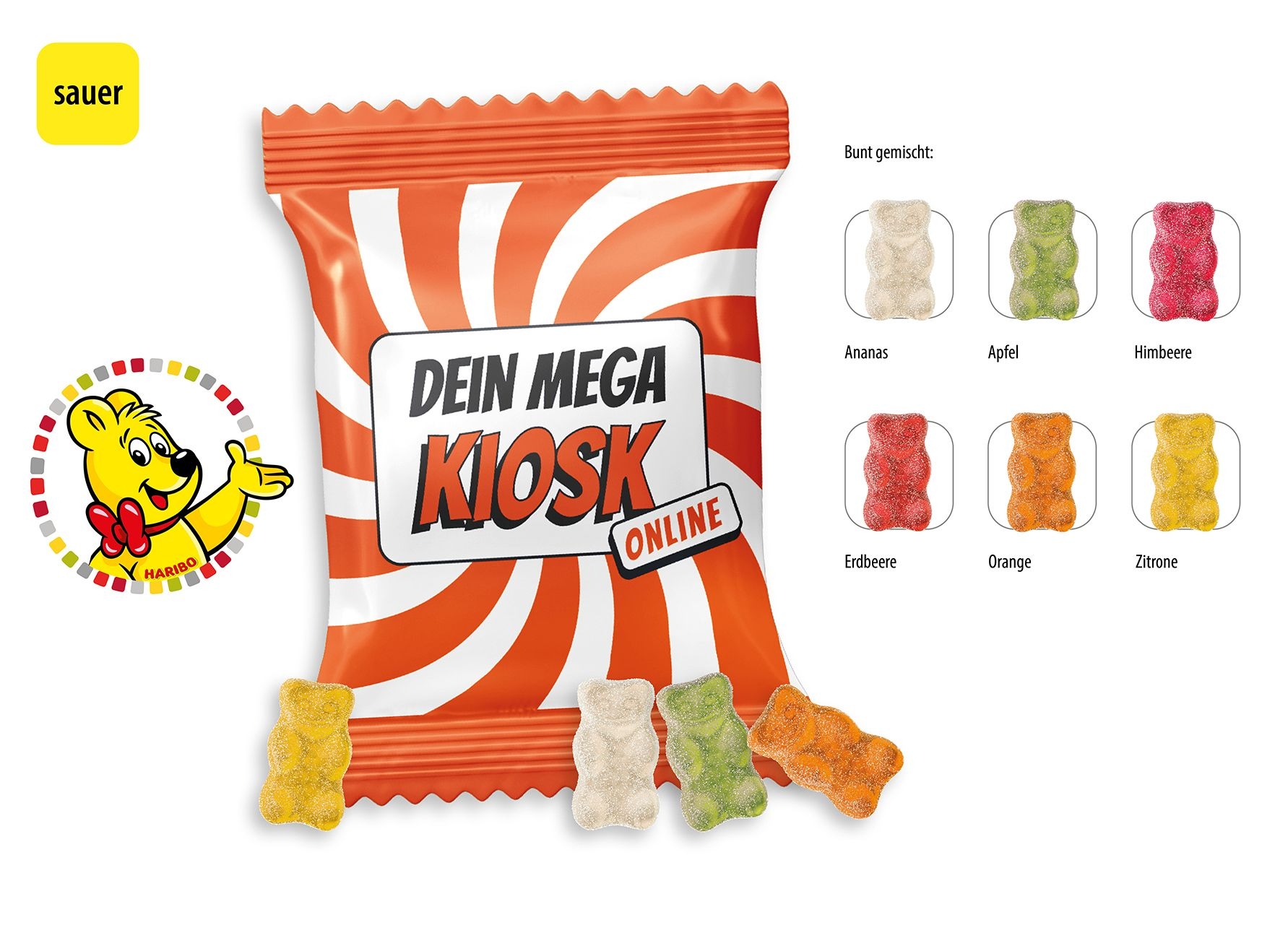 SW0743-1HARIBO Saure Goldbaeren Werbetuete_HARIBO Saure-Goldbaeren_ Folie weiss