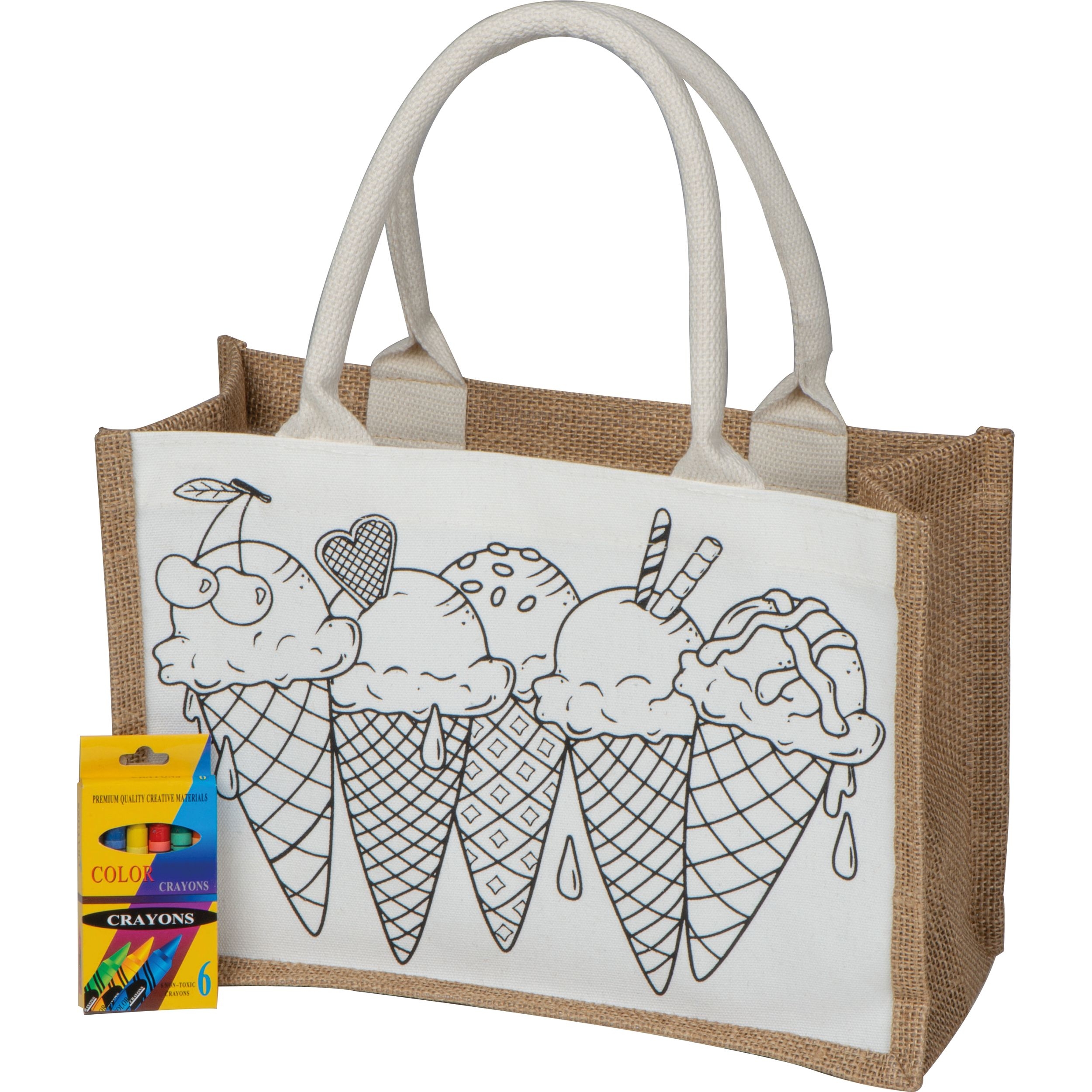 MA63965Jute Baumwolltasche zum Ausmalen