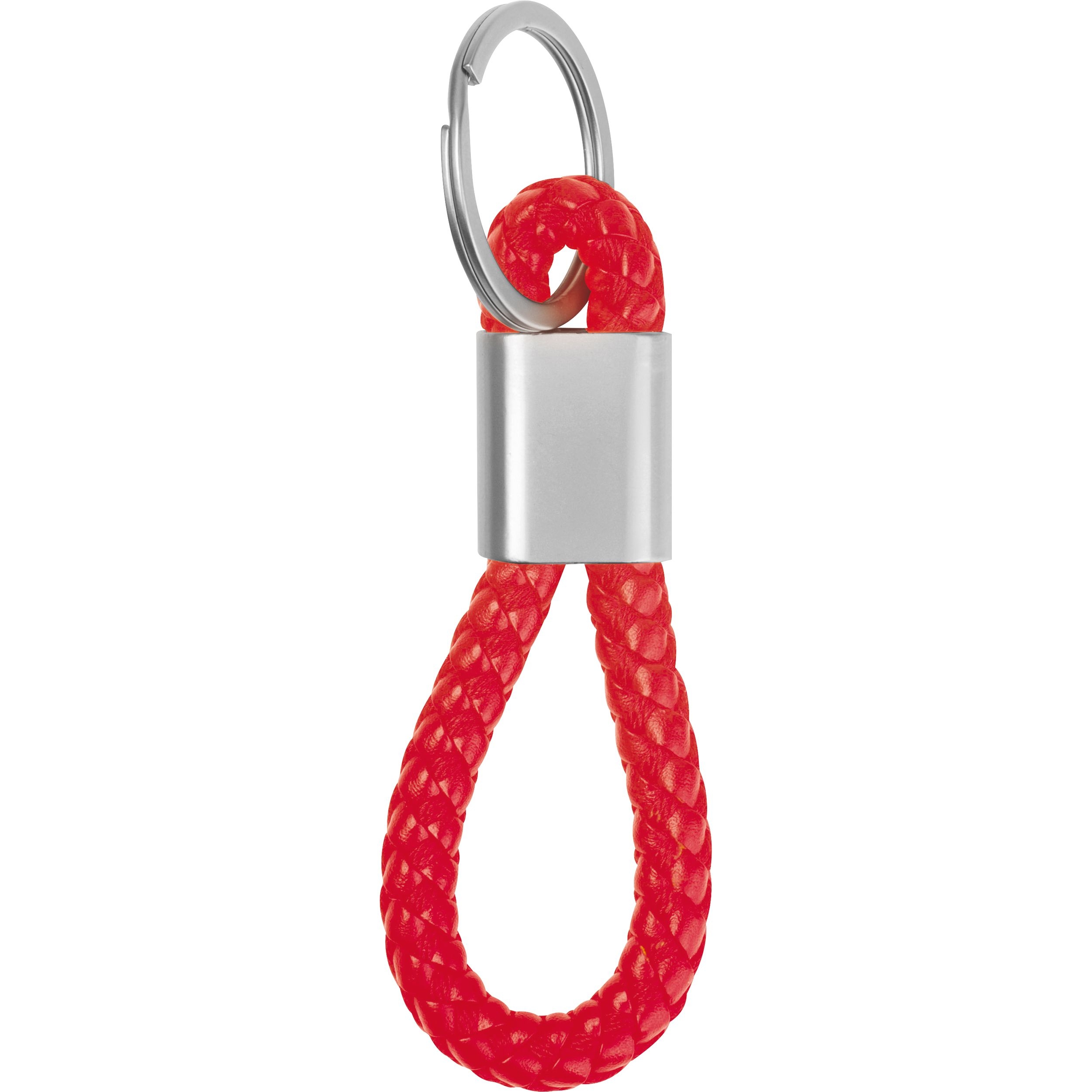 MA95466-05Metall-Schluesselanhaenger mit Kordel ERNEST_ rot