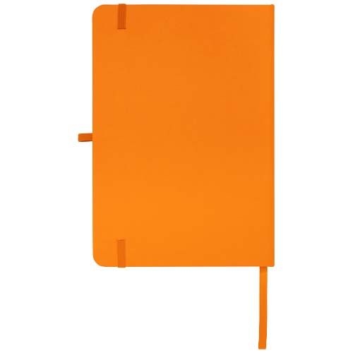 PF106013-3Teak A5 Hardcover Notizbuch_ liniert_ aus recyceltem Material_ orange