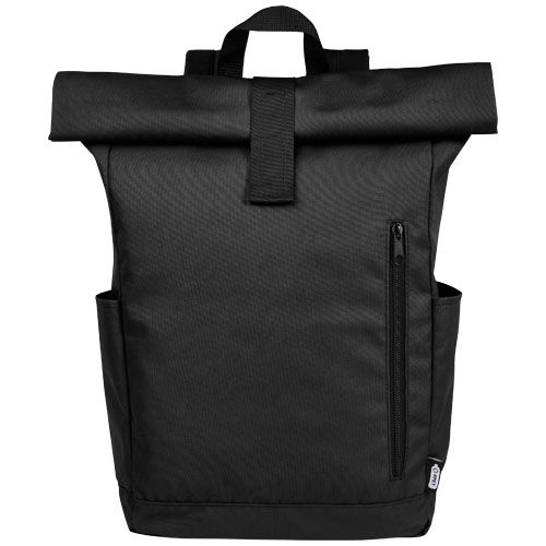 PF120659-6Byron 15_6_ GRS RPET Roll-Top Rucksack 18 L_ schwarz