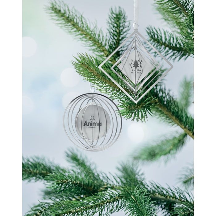 CX1472-14Buno Ornament mit Band_ rund_ silber