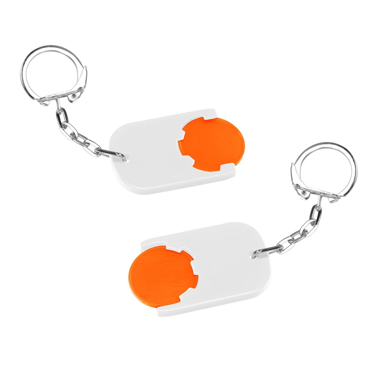 HE7555K-5-0Chiphalter mit 1€-Chip _Gamma_ orange_ weiss