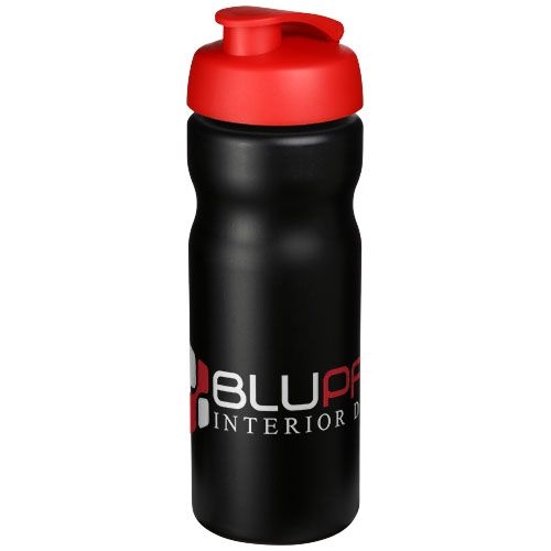 PF210685-15Baseline® Plus 650 ml Sportflasche mit Klappdeckel_ schwarz_rot