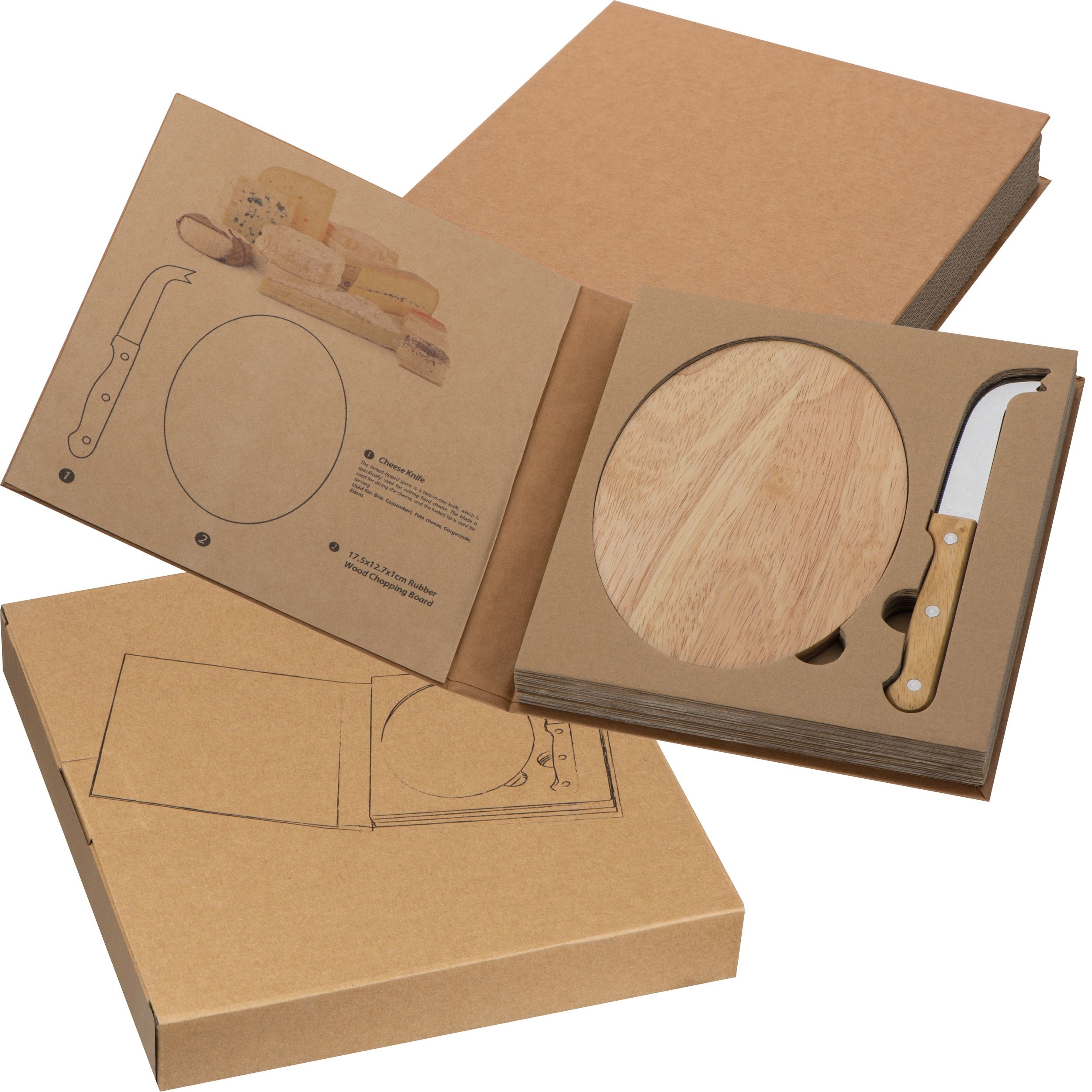 MA80191-13Kaeseset mit Holzbrettchen und Kaesemesser_ beige