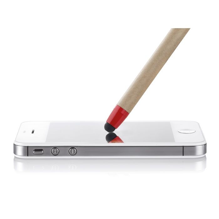 MO8089-05Recytouch Kugelschreiber mit Stylus _ Rot