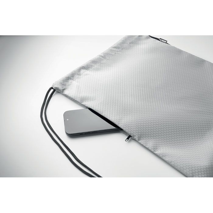 MO2920-06Daykit Beutel mit Kordelzug 420D RPET_ weiss