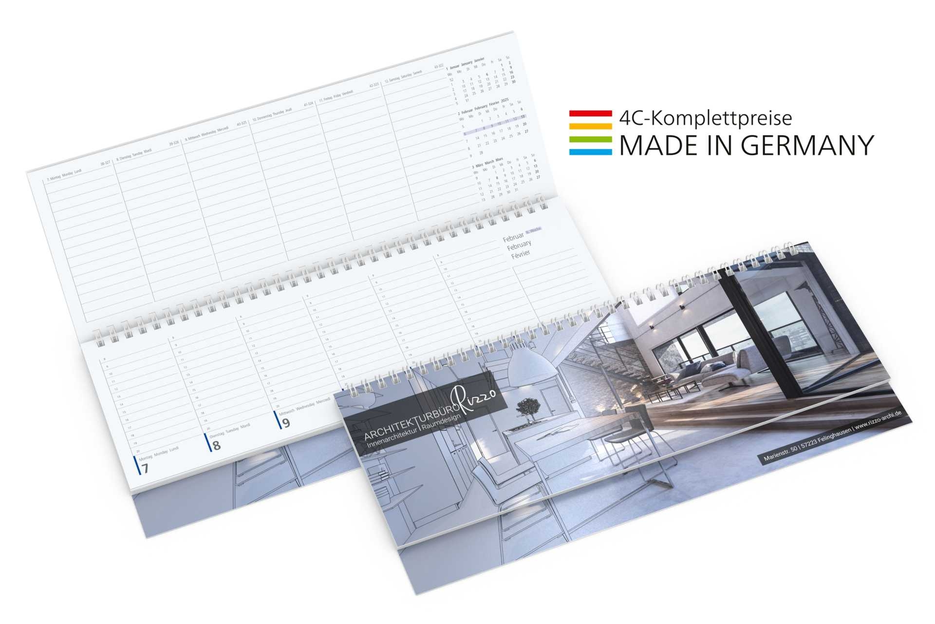 GE0016Tisch-Querkalender Compact