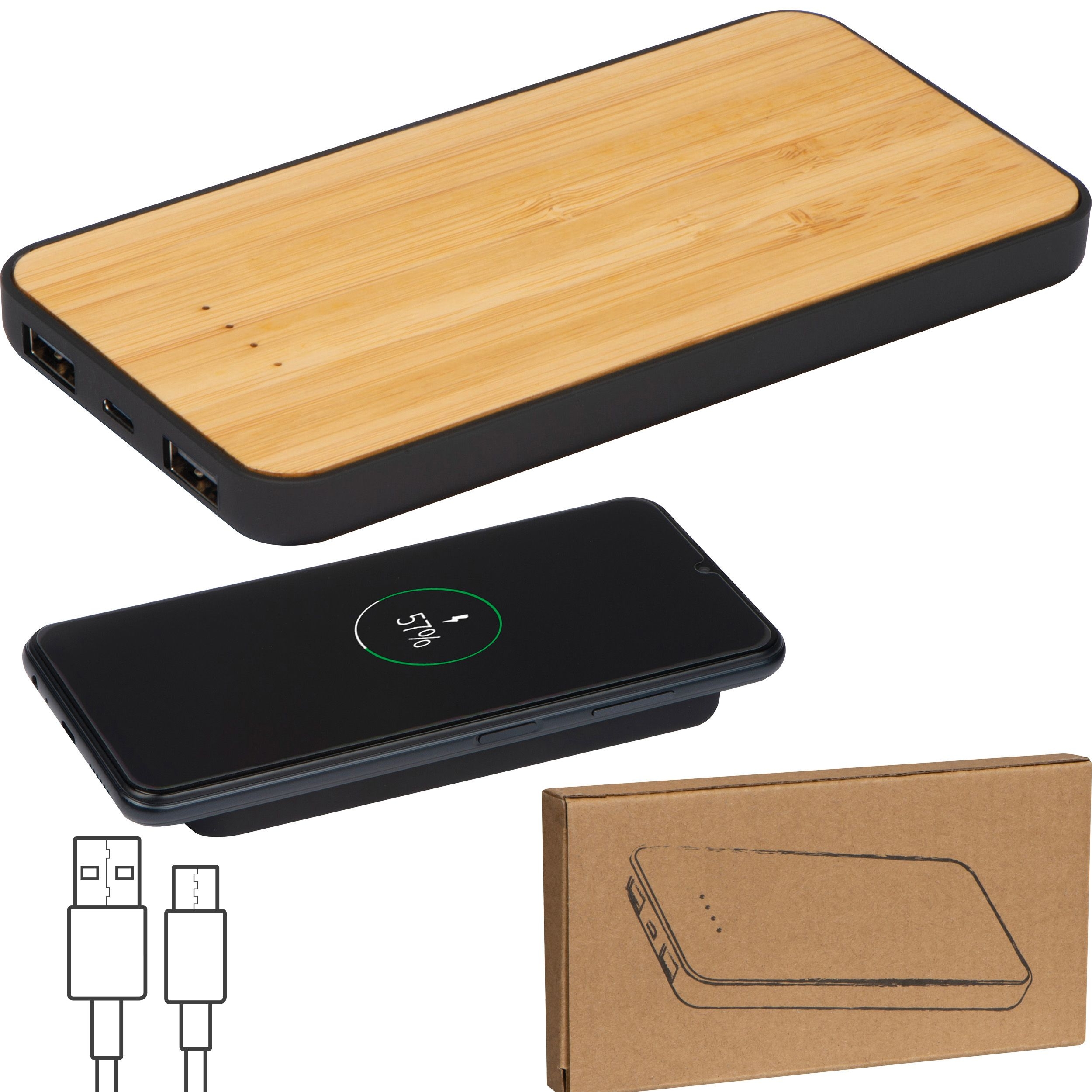 MA33190-13Wireless Charger und Powerbank_ 8.000 mAh LIBERO_ beige