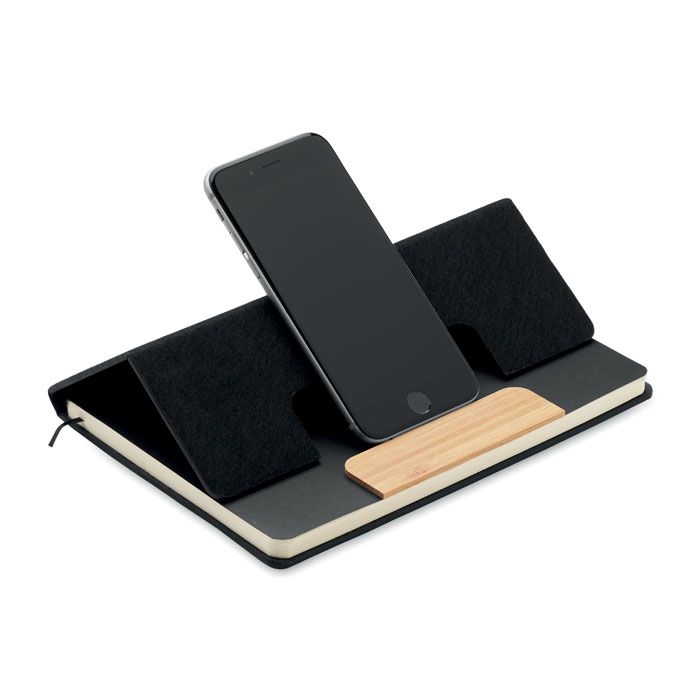 MO2390-03Notemix DIN A5 RPET Notizbuch-Set_ schwarz