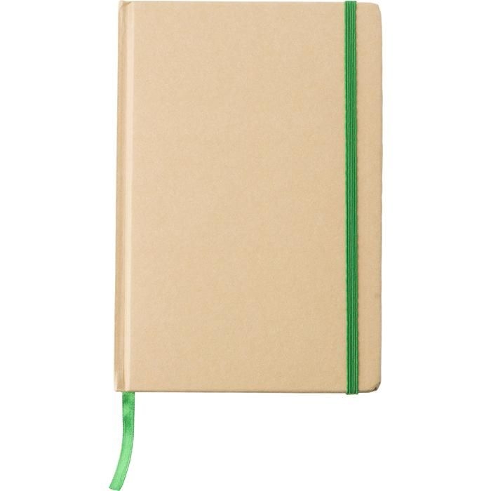 GI818553-19Notizbuch aus recyceltem Papier _A5_ Gianni_ lime