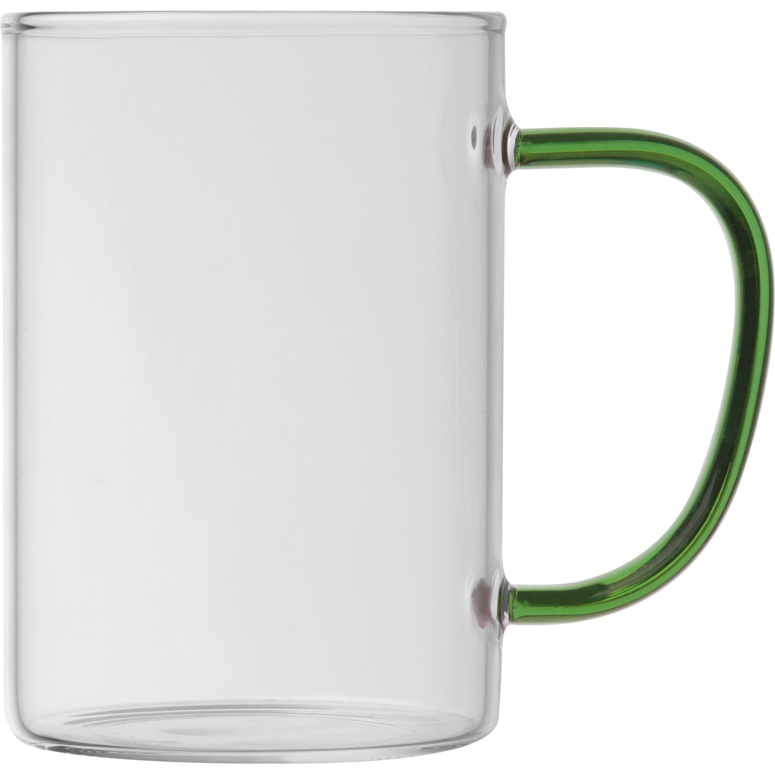 MA82340-09Glastasse mit farbigem Henkel_ 250ml_ gruen