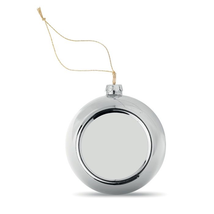 CX1466-14Happy Ball Weihnachtskugel Sublimation_ Silber CX1466-14Happy Ball Weihnachtskugel Sublimation_ Silber