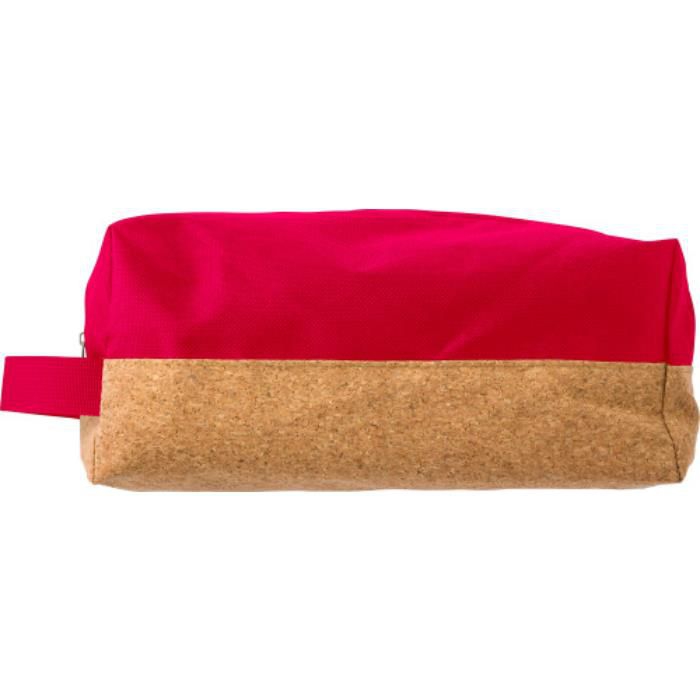 GI676271-08Kulturtasche aus Polyester und Kork Lynn_ Rot GI676271-08Kulturtasche aus Polyester und Kork Lynn_ Rot