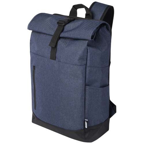 Hoss 15,6" GRS recycelter Rolltop Laptop-Rucksack 12L, heather navy