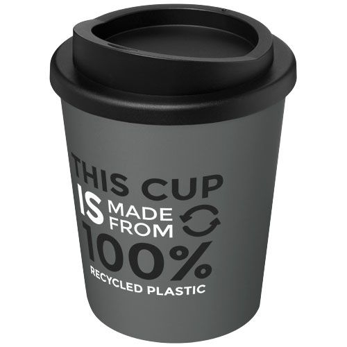 PF210452-7Americano® Espresso 250 ml recycelter Isolierbecher_ grau_schwarz