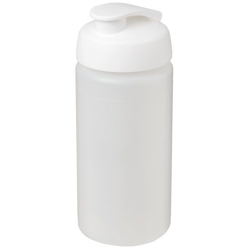 PF210072-17Baseline® Plus grip 500 ml Sportflasche mit Klappdeckel_ transparent_weiss PF210072-17Baseline® Plus grip 500 ml Sportflasche mit Klappdeckel_ transparent_weiss