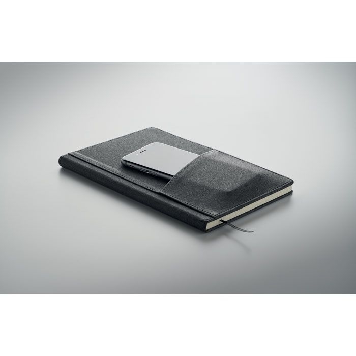 MO2285-15Cinco A5 notebook PU front pocket_ steingrau