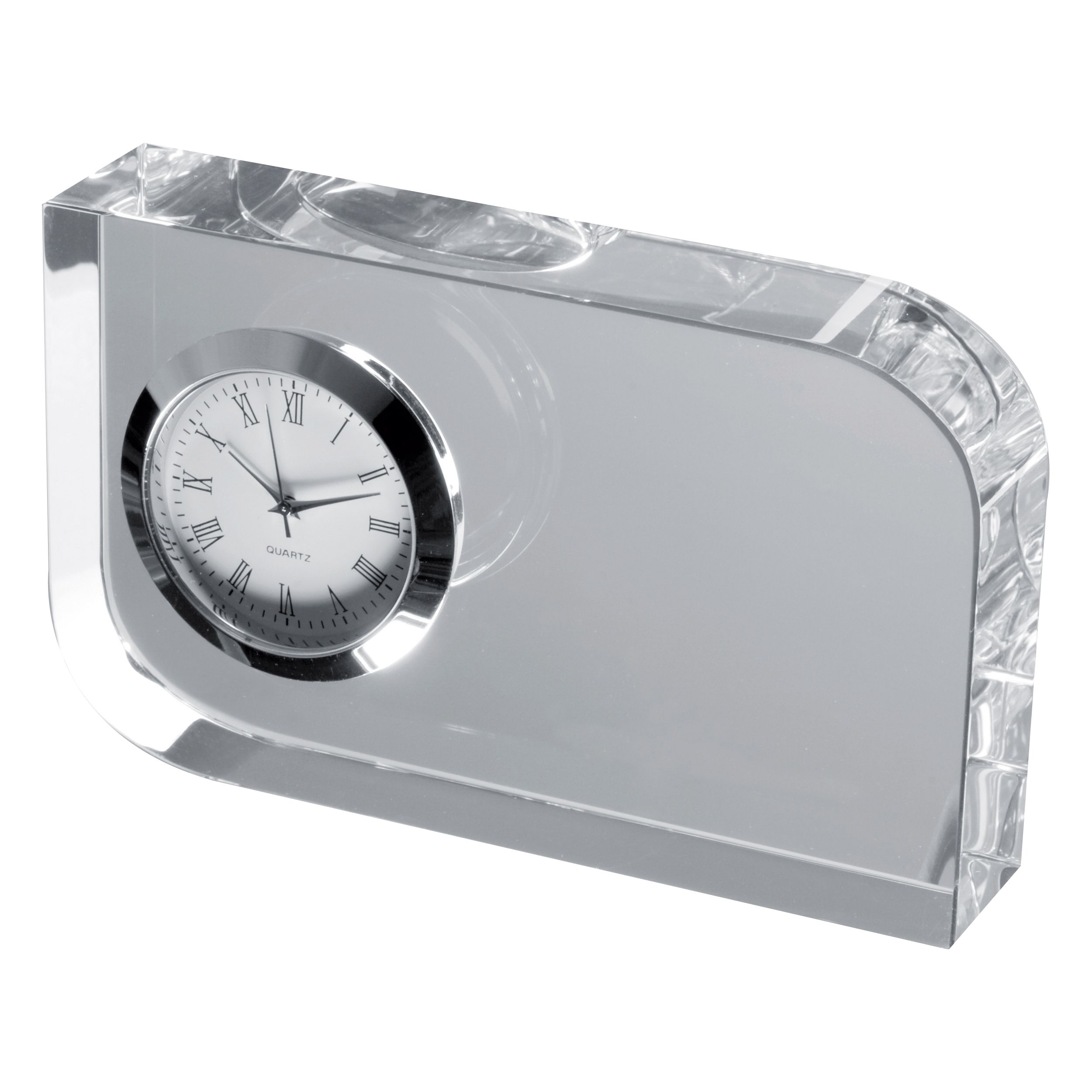 MA27503-66Glasblock mit Uhr GERALD_ transparent