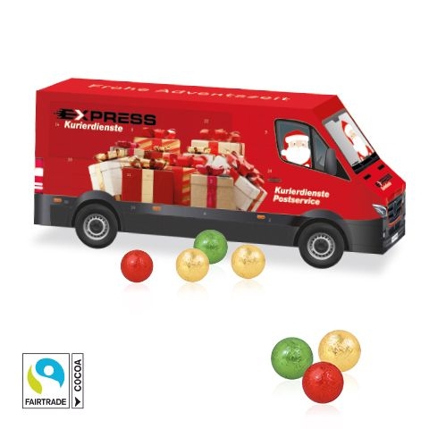 CD951773D Adventskalender _Transporter_ mit Fairtrade® Schokolade