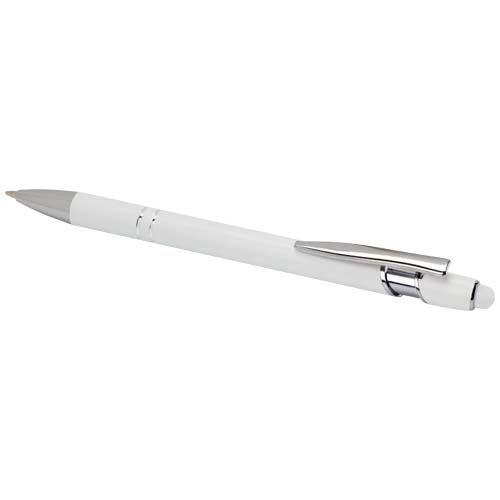 PF107975-1Kish Kugelschreiber mit silbernem Finish _blaue Mine_ weiss