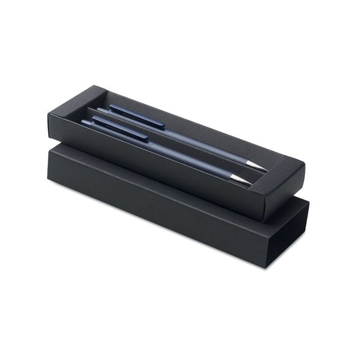 MO2567-85Orwell Schreibset recyceltes Alu_ marineblau