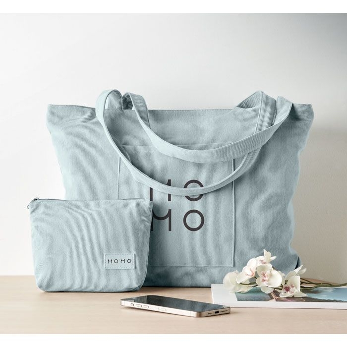 MO2875-66Cordy G Einkaufstasche Kord-Polyester_ babyblau