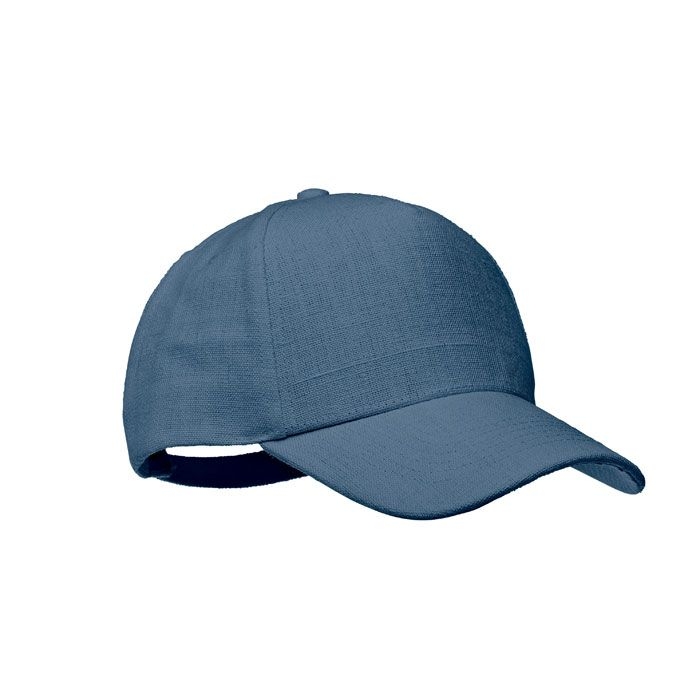 MO6176-04Naima Cap Hanf Baseball Kappe 5 Panele_ Blau